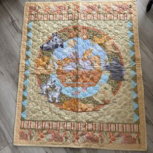 Cathy Heck Quilted Baby Comforter Crib Noah's Ark